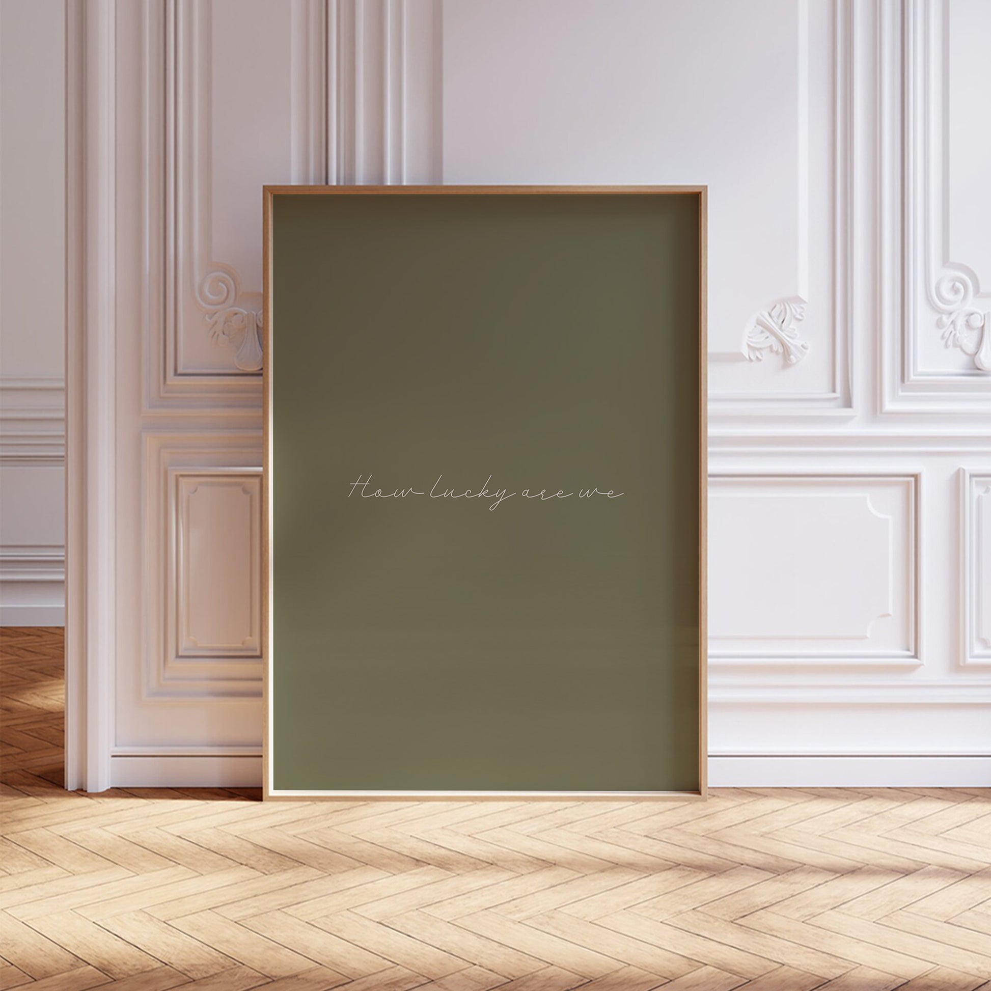 Trendy Dark green minimalistic-style 'How Lucky Are We?' digital download poster. Whether you're sprucing up your living room, bedroom, dorm or office, this print will add a warm and thoughtful touch to your space. The best part? You can download it instantly.
Shop cool wall art by WonkyWonder now.