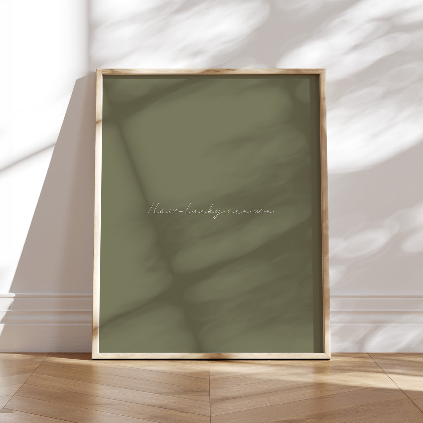 Trendy Dark green minimalistic-style 'How Lucky Are We?' digital download poster. Whether you're sprucing up your living room, bedroom, dorm or office, this print will add a warm and thoughtful touch to your space. The best part? You can download it instantly.
Shop cool wall art by WonkyWonder now.