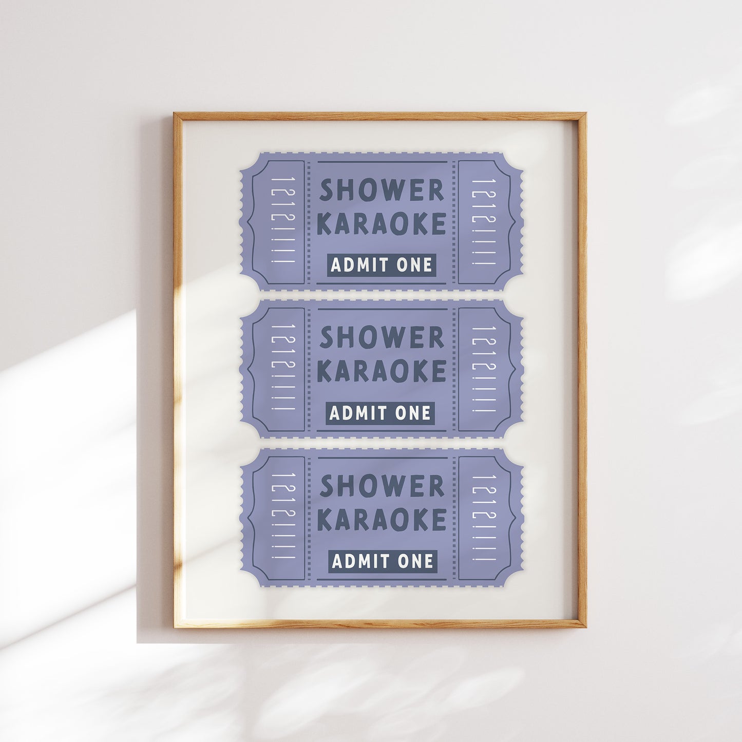 willow blue and cream shower karaoke printable boho bathroom wall decor 